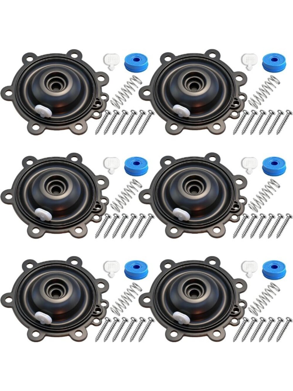 6-Pack Durable Irrigation Valve Diaphragm Replacement Kit, UV & Crack Resistant